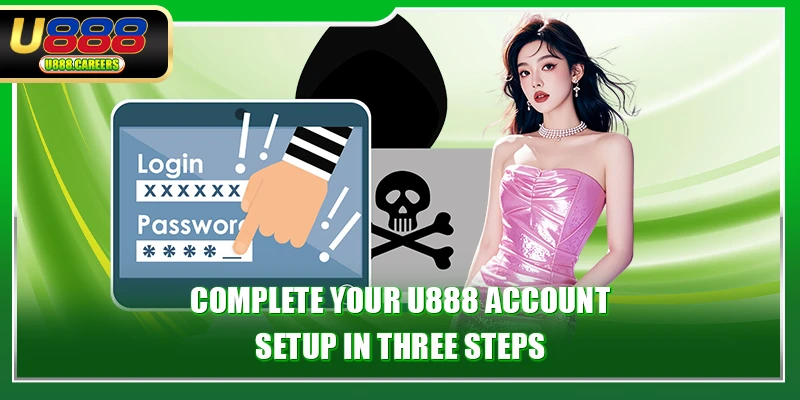 Complete your U888 account setup in three steps