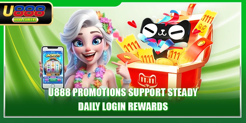 U888 promotions support steady daily login rewards