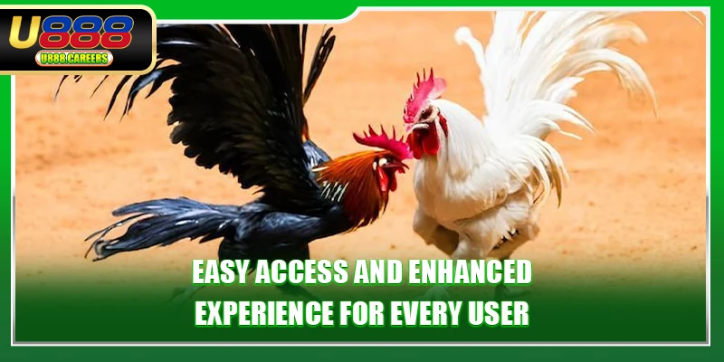 U888 cockfighting 2 Easy access and enhanced experience for every user